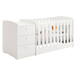 Berço Multifuncional Atlanta Branco Acetinado - Reller - 1