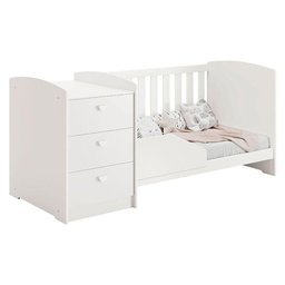 Berço Multifuncional Atlanta Branco Acetinado - Reller - 5