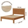 Cama de Casal com Cabeceira 100% Mdf Nature Mônaco Fênix - 4