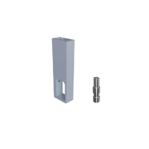 Suporte Topo Central Cabideiro Cintre 28x15,2mm Acabamento Champagne Claro Rometal 01 Unidade