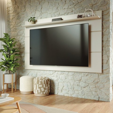 Painel Suspenso para TV 75 Polegadas 1 Prateleira 216,8cm Danúbio