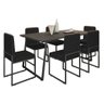 Conjunto Quatro Cadeiras Sala Jantar Barcelona Base Preta:preto - 3
