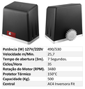 Ver imagem 2 de Motor P/ Portão Deslizante Dz Delta Fit 500 220V 3 m 7 s Venti-Delta