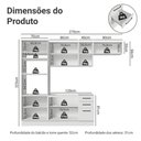 Ver imagem 3 de Armário de Cozinha Completa Agata 9 Portas 3 Gavetas MDP 270cm Branco Madesa