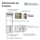 Ver imagem 6 de Armário de Cozinha Completa Agata 9 Portas 3 Gavetas MDP 270cm Branco Madesa