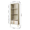 Ver imagem 3 de Cristaleira Hórus 4 Portas 3 Prateleiras MDF de 15mm Vidro de 4mm e Pés em Metal 69cm Off White
