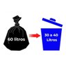 Saco de Lixo Preto 60l Reforçado Resistente Doméstico 100un - 2
