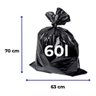 Saco de Lixo Preto 60l Reforçado Resistente Doméstico 100un - 4
