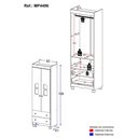 Ver imagem 6 de Guarda-roupa Infantil 62cm 2 Portas com Vidro e 2 Gavetas Aurora Multimóveis Mp4496 Madeirado/