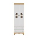 Ver mais imagens de Guarda-roupa Infantil 62cm 2 Portas com Vidro e 2 Gavetas Aurora Multimóveis Mp4496 Madeirado/