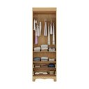 Ver imagem 7 de Guarda-roupa Infantil 62cm 2 Portas com Vidro e 2 Gavetas Aurora Multimóveis Mp4496 Madeirado/