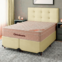 Ver imagem 3 de Conjunto Cama Box Bege Queen + Colchão Molas Ensacadas Airtech Ortobom + Cabeceira