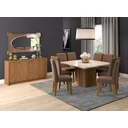 Ver imagem 1 de Conjunto Sala de Jantar Mesa Ana 130cm e 8 Cadeiras com Moldura Taís Cimol