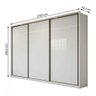 Guarda Roupa Casal Spazio Branco em MDF Lopas - 3