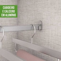 Guarda Roupa Casal Spazio Branco em MDF Lopas - 11
