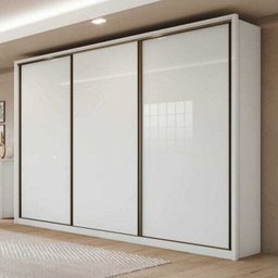 Guarda Roupa Casal Spazio Branco em MDF Lopas - 1