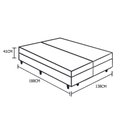 Ver imagem 2 de Cama Box Baú Blindado Casal Bipartido Courino Sintético Branco 41x138x188 Homequeen