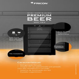 Mini Cervejeira Premium Beer Fricon 105 Litros Preto - 127 Volts - 5
