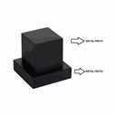 Ver imagem 4 de Kit 2 Acabamentos Registro Quadrado Black Matte Padrão Deca - Levo