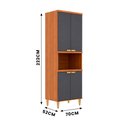 Ver imagem 3 de Paneleiro Torre Quente Elena 70cm 1 Forno 4 Portas MGM Cinamomo Titanium