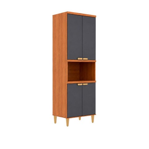 Paneleiro Torre Quente Elena 70cm 1 Forno 4 Portas MGM Cinamomo Titanium