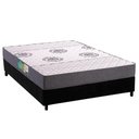 Ver imagem 1 de Conjunto Box Casal Colchão Espuma Polar D45 Pérola Grey + Base Crc Suede Black (138x188)