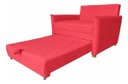 Ver imagem 3 de Poltrona-Cama Monica Retratil Macia Quarto Visita Sala Suede:Vermelho/Suede