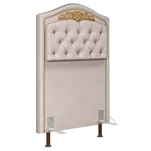 Cabeceira Cama Box Solteiro 90cm Imperial J02 Suede Bege - Mpozenato