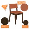 Conjunto de Mesa com 2 Cadeiras Arkansas Imbu/terracota - M. Arapongas Imbuia/suede Terracota - 6