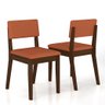 Conjunto de Mesa com 2 Cadeiras Arkansas Imbu/terracota - M. Arapongas Imbuia/suede Terracota - 5