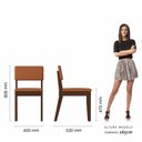 Ver imagem 7 de Conjunto de Mesa com 2 Cadeiras Arkansas Imbu/terracota - M. Arapongas Imbuia/suede Terracota