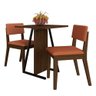 Conjunto de Mesa com 2 Cadeiras Arkansas Imbu/terracota - M. Arapongas Imbuia/suede Terracota - 1