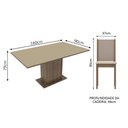 Ver imagem 4 de Conjunto Sala de Jantar Madesa Ohana Mesa Tampo de Madeira 6 Cadeiras - Rustic/crema/sintético Bege