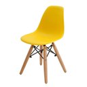 Ver imagem 2 de Kit 6 Cadeiras Eiffel Dkr Infantil Rivatti 31 Cm (largura) Assento em Pp Amarelo e Base em Madeira