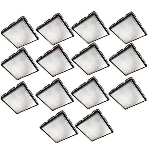Ralo Oculto Discreto Kit 14 Uni Aço Inox 15X15 Anti Odor Lavanderia Banheiro Lavabo Limpeza Cozinha 