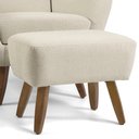 Ver imagem 4 de Poltrona com Puff Pés de Madeira Naomi Algodão Gran Belo