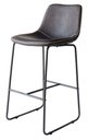 Ver imagem 1 de Banqueta Oxford Couro Ecologico Preto Vintage com Base Aco 106 Cm - 61204