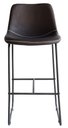 Ver imagem 2 de Banqueta Oxford Couro Ecologico Preto Vintage com Base Aco 106 Cm - 61204