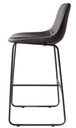 Ver imagem 4 de Banqueta Oxford Couro Ecologico Preto Vintage com Base Aco 106 Cm - 61204