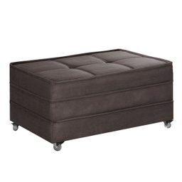 Puff Cama Solteiro Dobravel com Rodízios Lindecor Marrom - 1