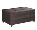 Ver imagem 1 de Puff Cama Solteiro Dobravel com Rodízios Lindecor Marrom