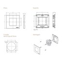 Ver imagem 2 de Placa para Móveis 80x80 com Tomada Usb-c 2a 10w e Tomada 2p+t 20a Margirius Sleek Argila