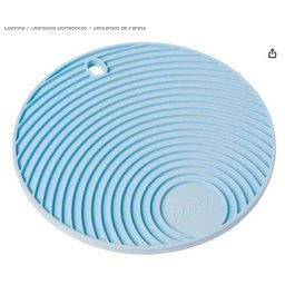 Kit c/4 Apoio/Descanso de Panela redondo azul em silicone atóxico com maior espessura para proteção  - 1