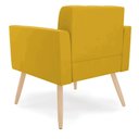 Ver imagem 7 de Poltrona Sala Decorativa Kit 2 Elisa Pé Palito Natural Veludo Mostarda D03 - D’Rossi