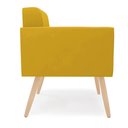 Ver mais imagens de Poltrona Sala Decorativa Kit 2 Elisa Pé Palito Natural Veludo Mostarda D03 - D’Rossi