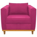 Ver imagem 5 de Kit Sofá 2 Lugares e Poltrona Europa Suede Pink Doce Sonho Móveis