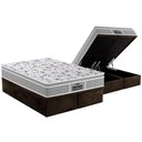 Ver imagem 1 de Cama Box Baú Queen: Colchão Espuma Probel D45 / EP Guarda Costas PróExtreme Plus + Base CRC Suede