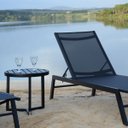 Ver imagem 2 de Mesa Lateral Apoio Verona Ripada Alumínio Resistente Antiferrugem