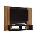Ver imagem 2 de Painel Sala para Tv Navi até 48 Polegadas com Nicho:preto Fosco-ripado