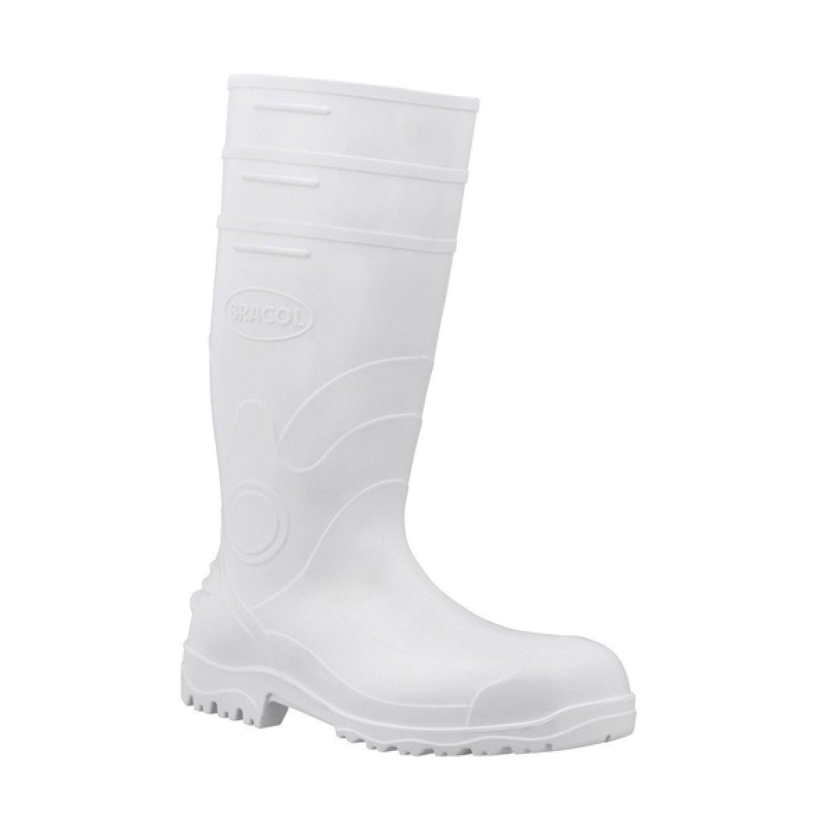 BOTA GALOCHA PVC CANO LONGO SEM FORRO BRANCA BRACOL CA 37455 - 36